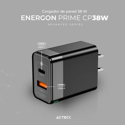 Cargador Acteck Cp38W De Pared Energon Prime Advanced Series