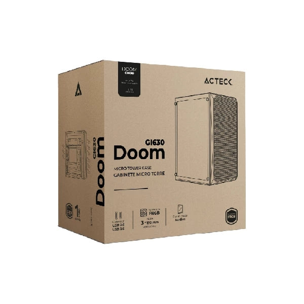 Gabinete Acteck Doom Gi630 Micro-Tower Pc Atx Mini-Atx Negro 500 W