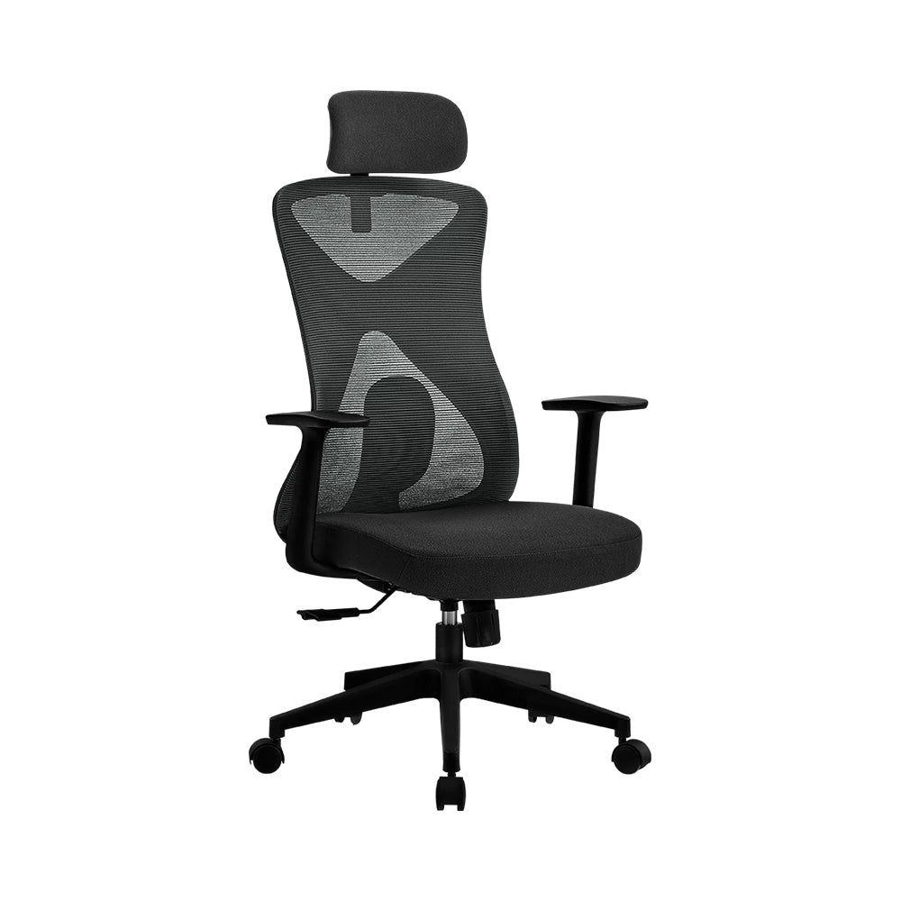 Silla Acteck Floe Pro Ec737 Elite Series De Oficina Ergonómica Ajuste Lumbar Reposa Brazos Fijo Color Negro. Ac-937238