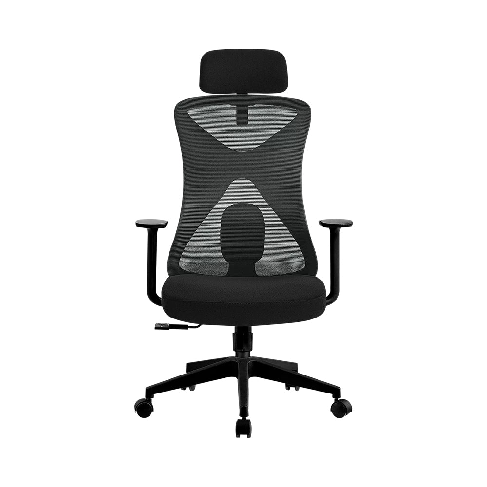 Silla Acteck Floe Pro Ec737 Elite Series De Oficina Ergonómica Ajuste Lumbar Reposa Brazos Fijo Color Negro. Ac-937238