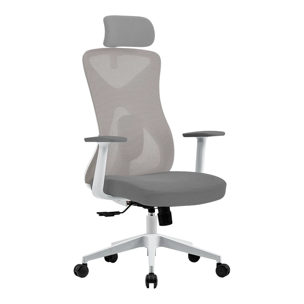 Silla Acteck Floe Pro Ec737 Elite Series De Oficina Ergonómica Ajuste Lumbar Reposa Brazos Fijo Color Blanco. Ac-937245