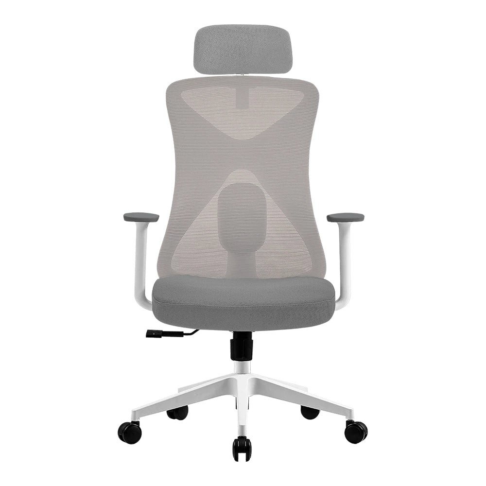 Silla Acteck Floe Pro Ec737 Elite Series De Oficina Ergonómica Ajuste Lumbar Reposa Brazos Fijo Color Blanco. Ac-937245