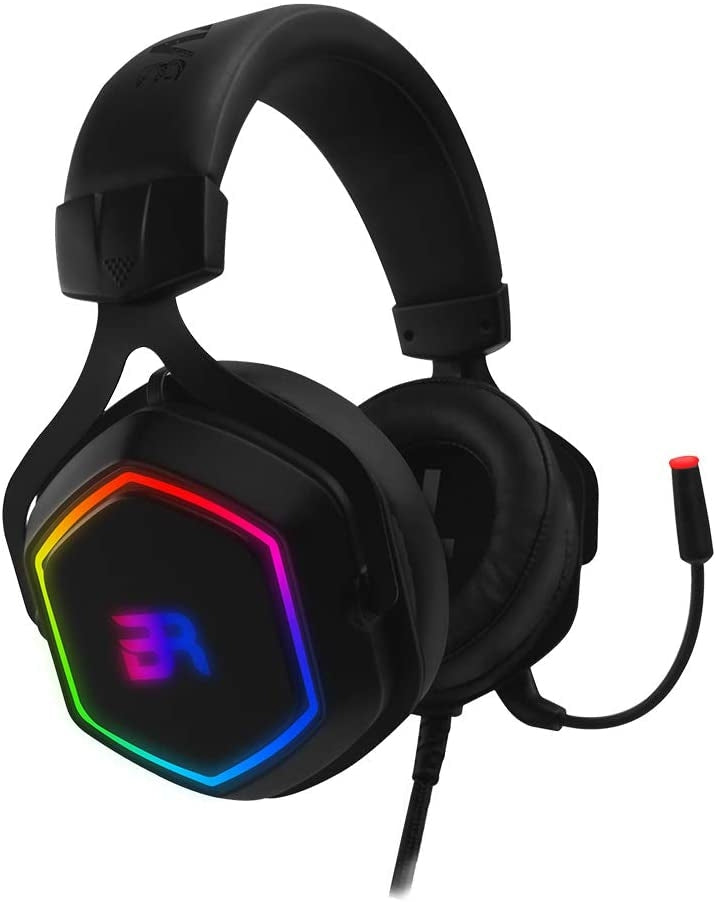 Headset Gaming Balam Rush Hesix Gamer 7.1 Canales Alámbricos Usb Mic Flexible Windows-Linux-Mac Os Rgb Hs760