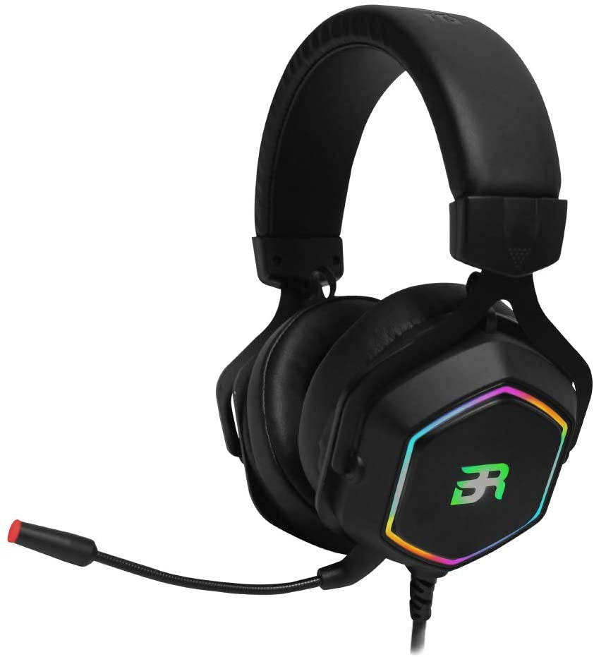 Headset Gaming Balam Rush Hesix Gamer 7.1 Canales Alámbricos Usb Mic Flexible Windows-Linux-Mac Os Rgb Hs760