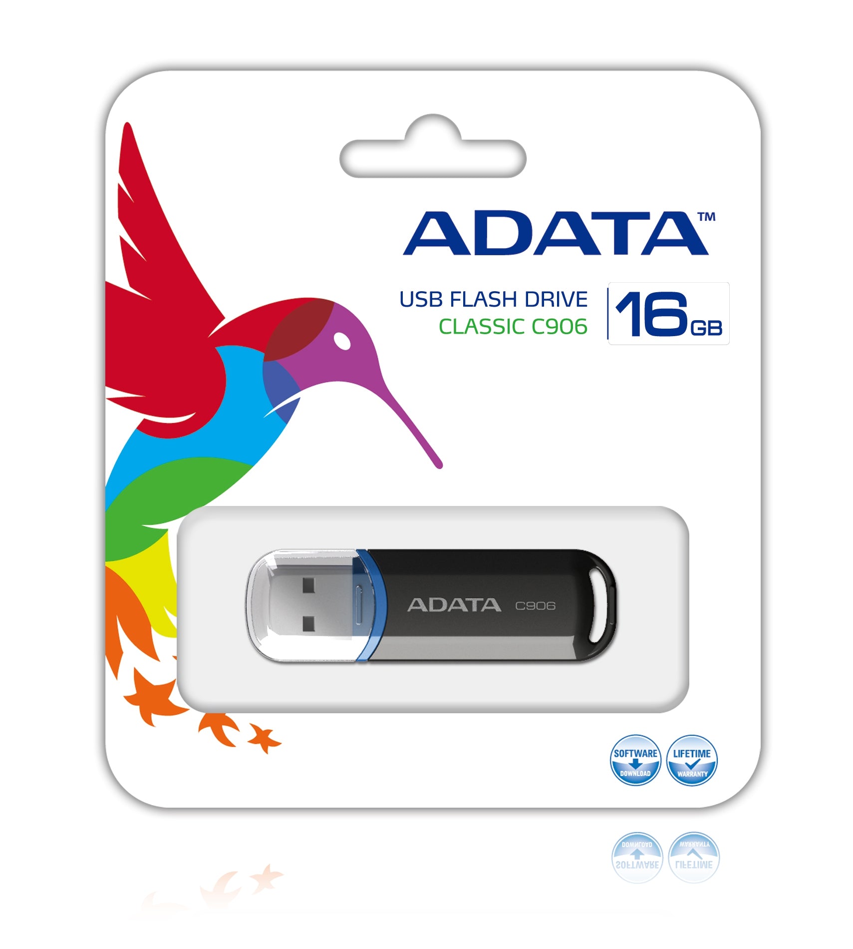 Memoria Flash Adata C906 16Gb Usb 2.0 Negra (Ac906-16G-Rbk)