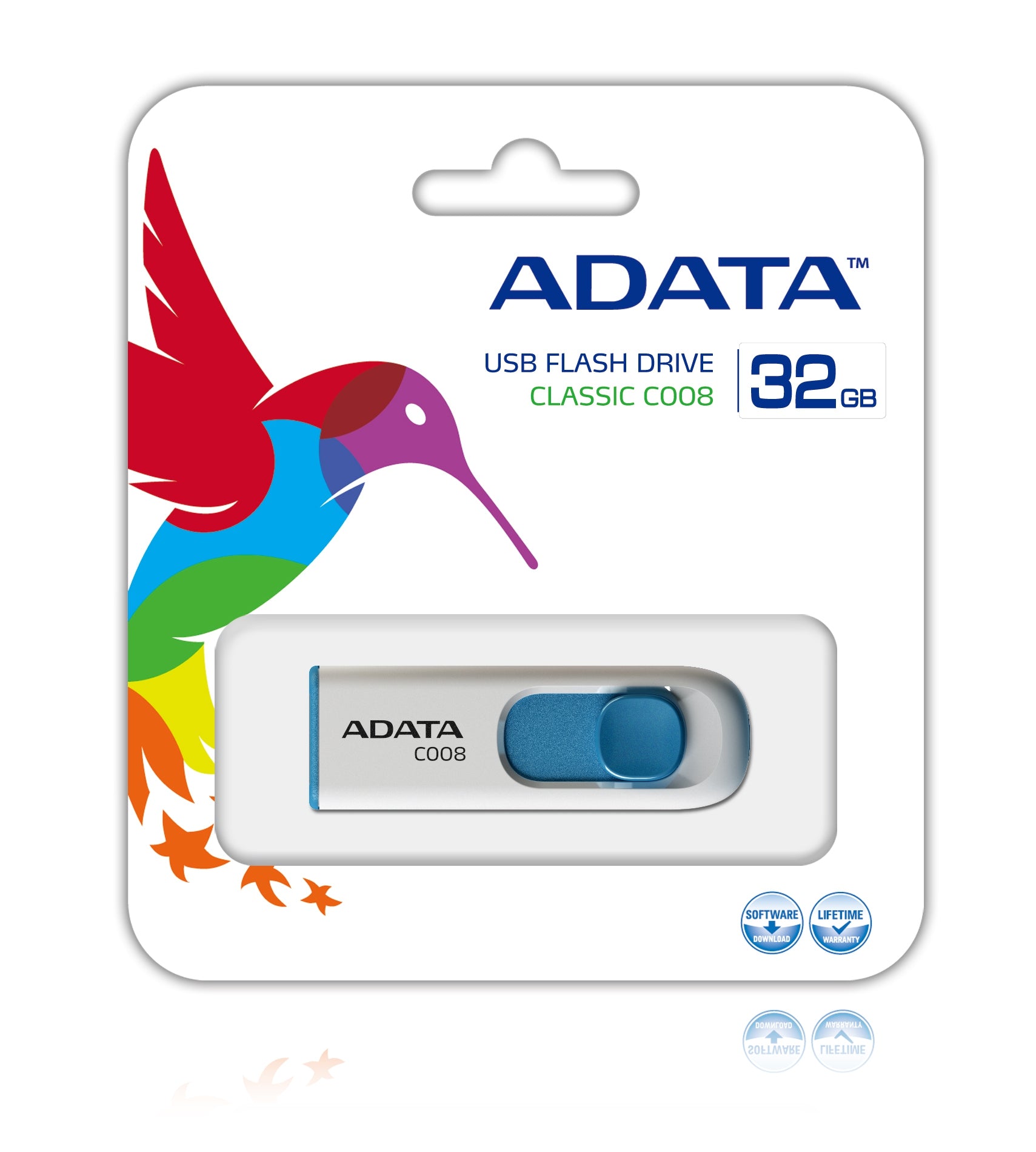 Memoria Usb Adata C008 Color Blanco 32 Gb 2.0