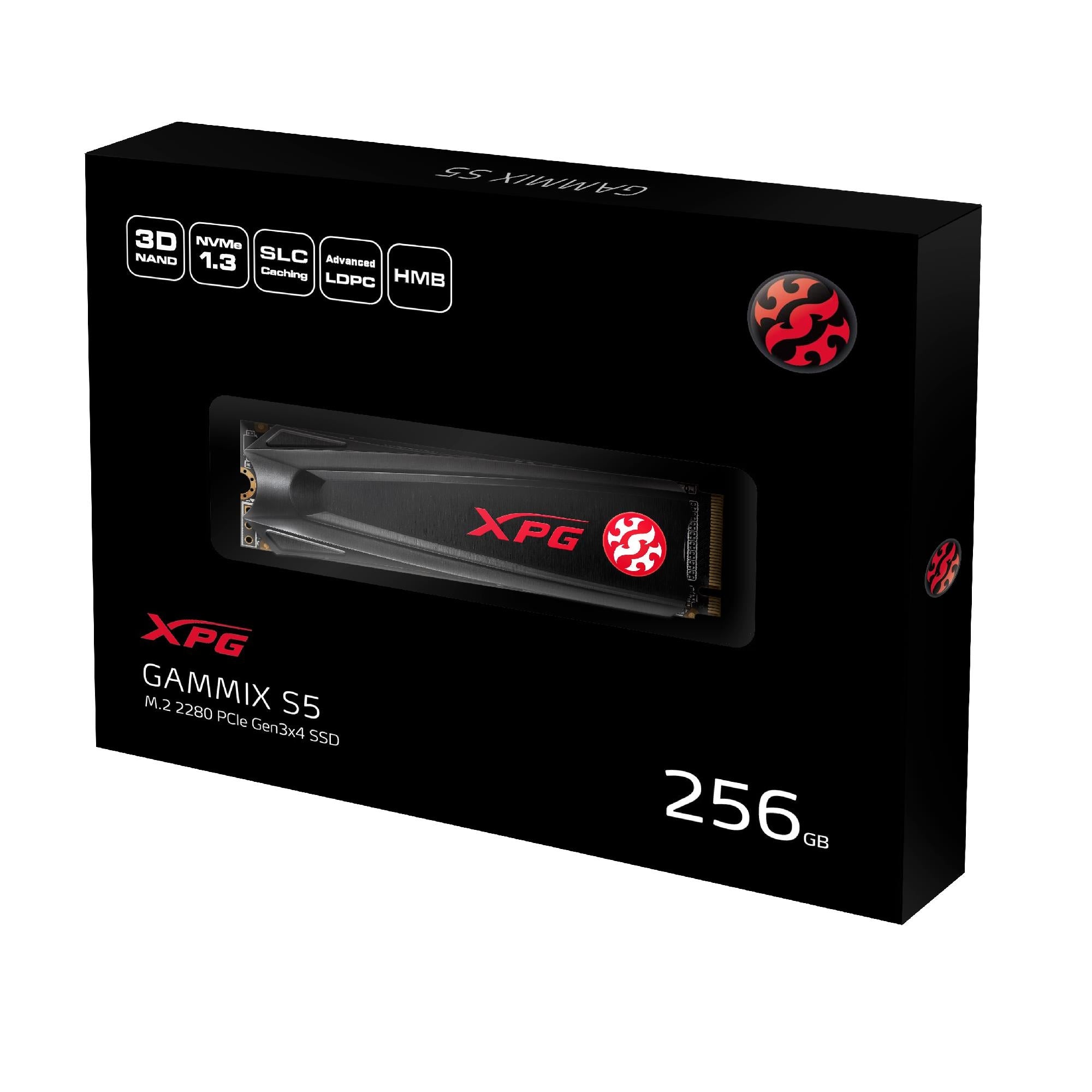 Unidad De Estado Sólido Xpg Gaming S5 Pcie Gen3X4 M.2 2280 256Gb Adata Express 3.0 2100 Mb/S 1500