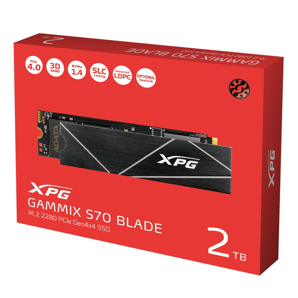 Unidad De Estado Sólido Xpg Gammix S70 Blade Adata 2 Tb M.2 Pcie Gen4X4 (Nvme