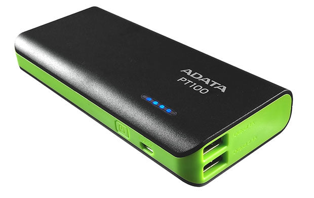 Cargador Portatil Adata Pt100 Negro/Verde (Apt100-10000M-5V-Cbkgr)