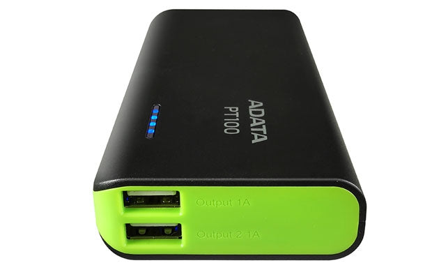 Cargador Portatil Adata Pt100 Negro/Verde (Apt100-10000M-5V-Cbkgr)