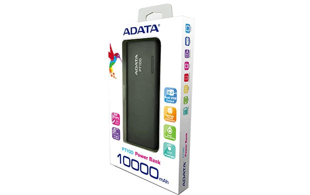 Cargador Portatil Adata Pt100 Negro/Verde (Apt100-10000M-5V-Cbkgr)