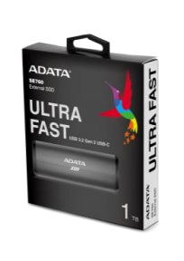 Unidad De Estado Solido Ssd Externo Adata Se760 256Gb Usb Tipo C A Usb 3.2 Titanio Windows/Mac/Linux/Android