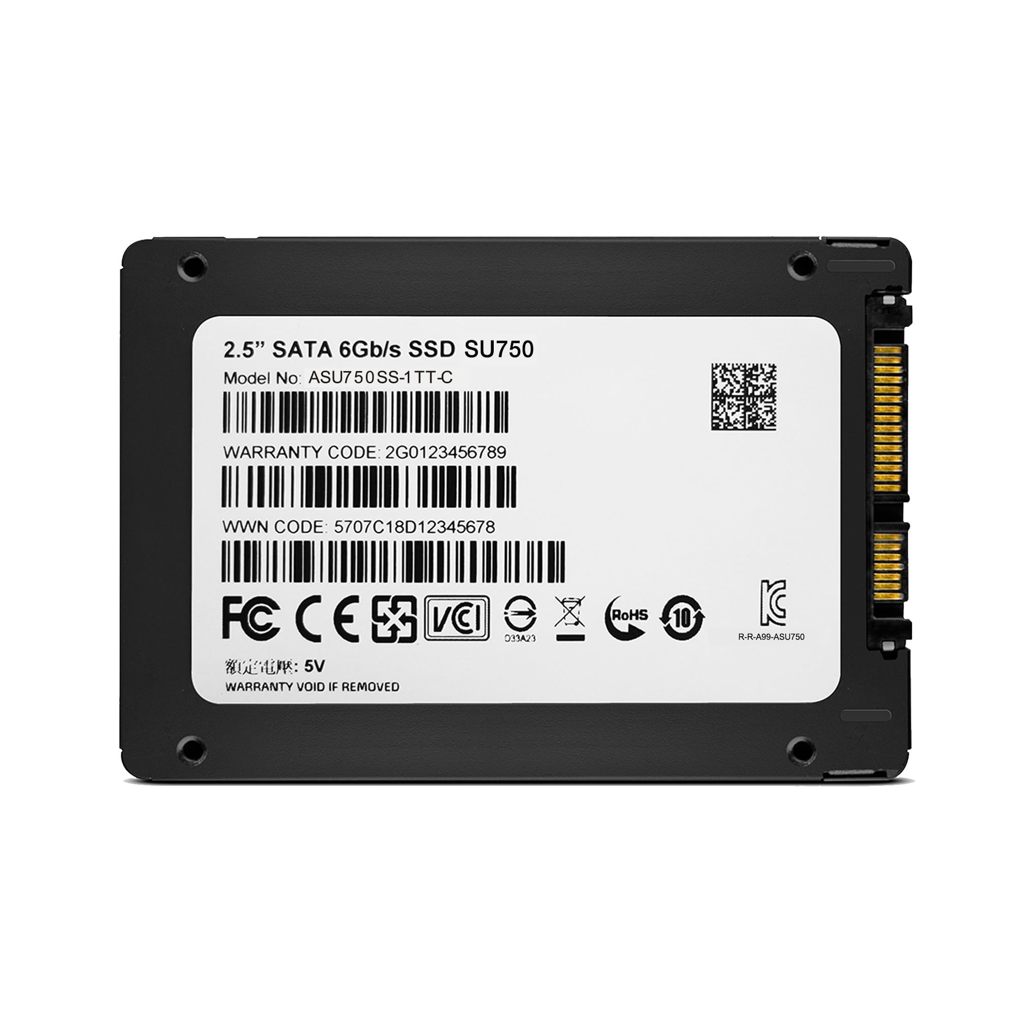 Unidad Ssd Adata Su750 256Gb Sata Iii 2.5" (Asu750Ss-256Gt-C)