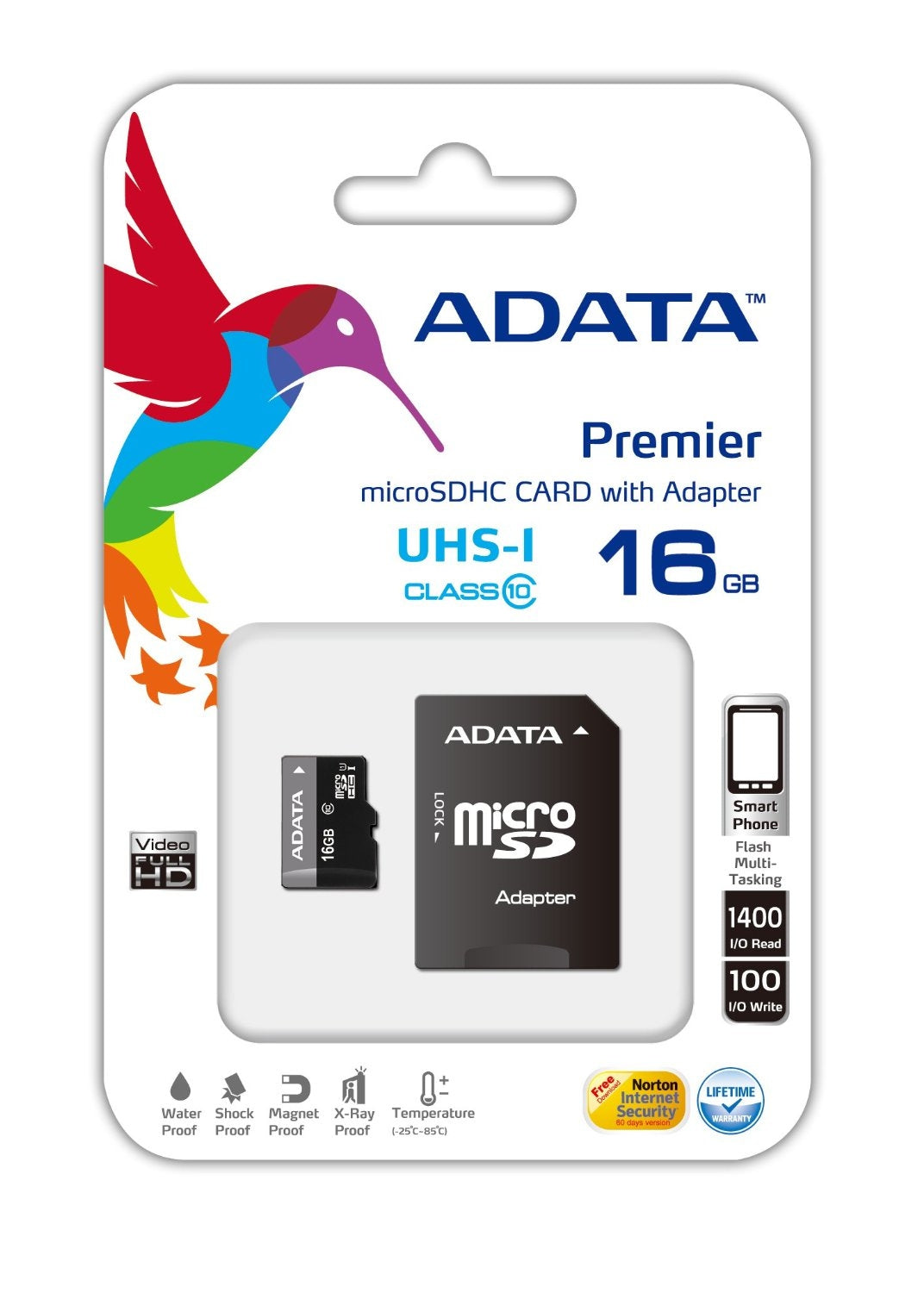 Memoria Micro Sd Adata Pemier Pro Uhs-I U1 16 Gb 30 Mb/S 10 Negro Gris