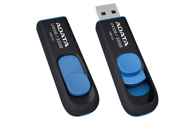 Memoria Usb Adata Uv128 Negro Gb 3.2 (Retrocompatible Con 3.0 Y 2.0) 100 Mb/S 40