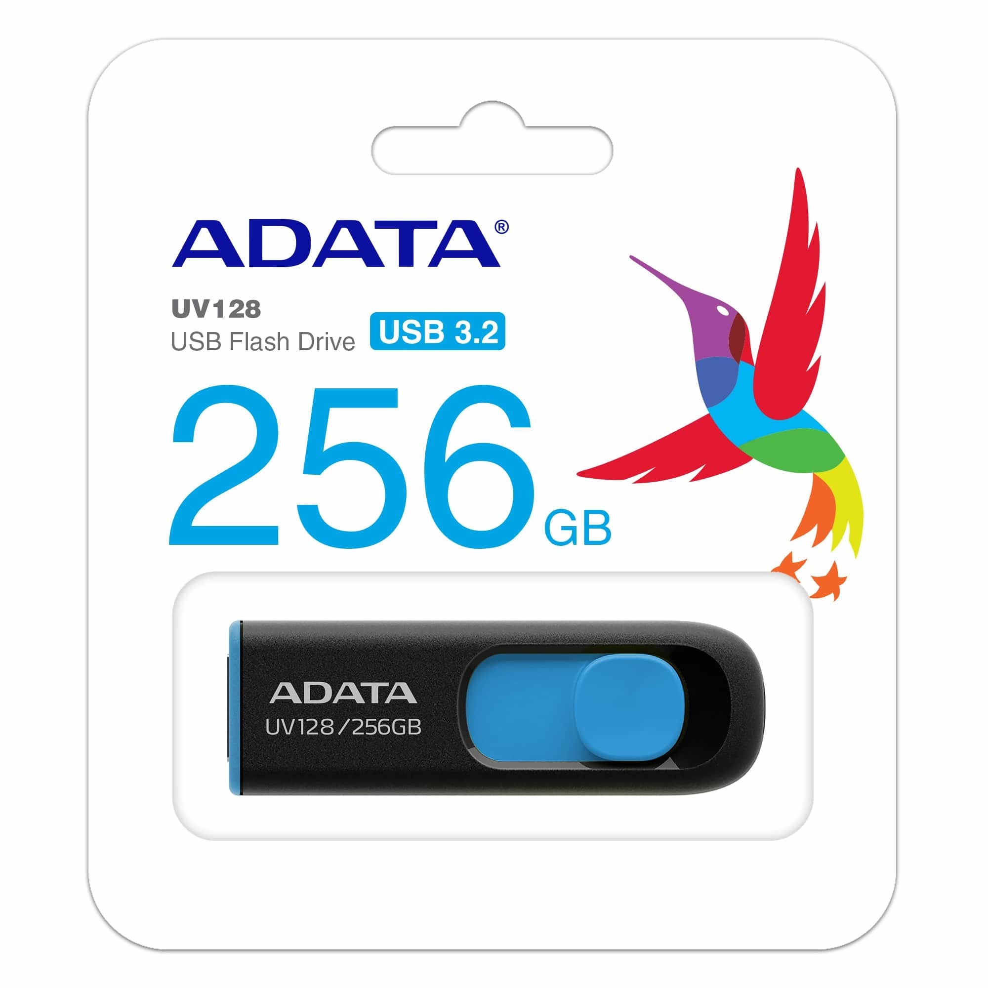 Memoria Usb Adata Auv128-256G-Rbe Negro / Azul Gb 3.2 Gen1