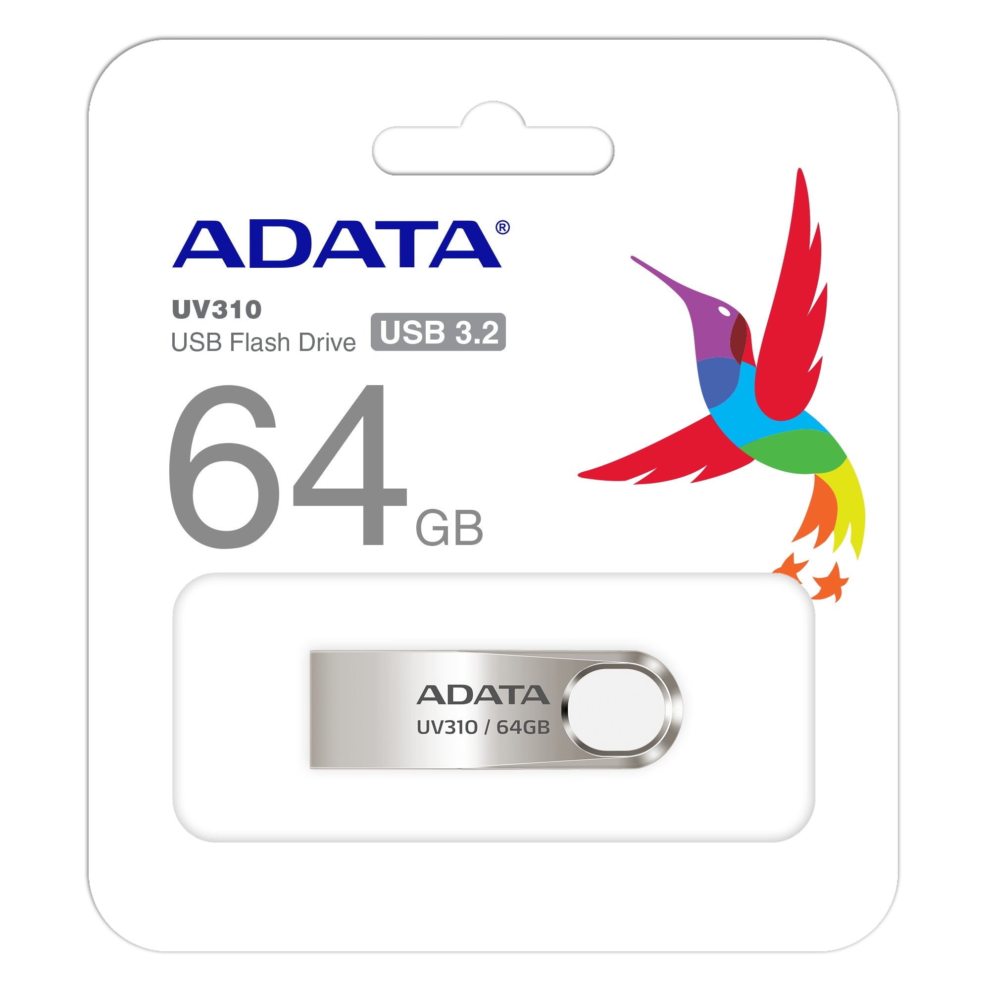 Memoria Usb Adata Uv210 Plata 64 Gb 2.0