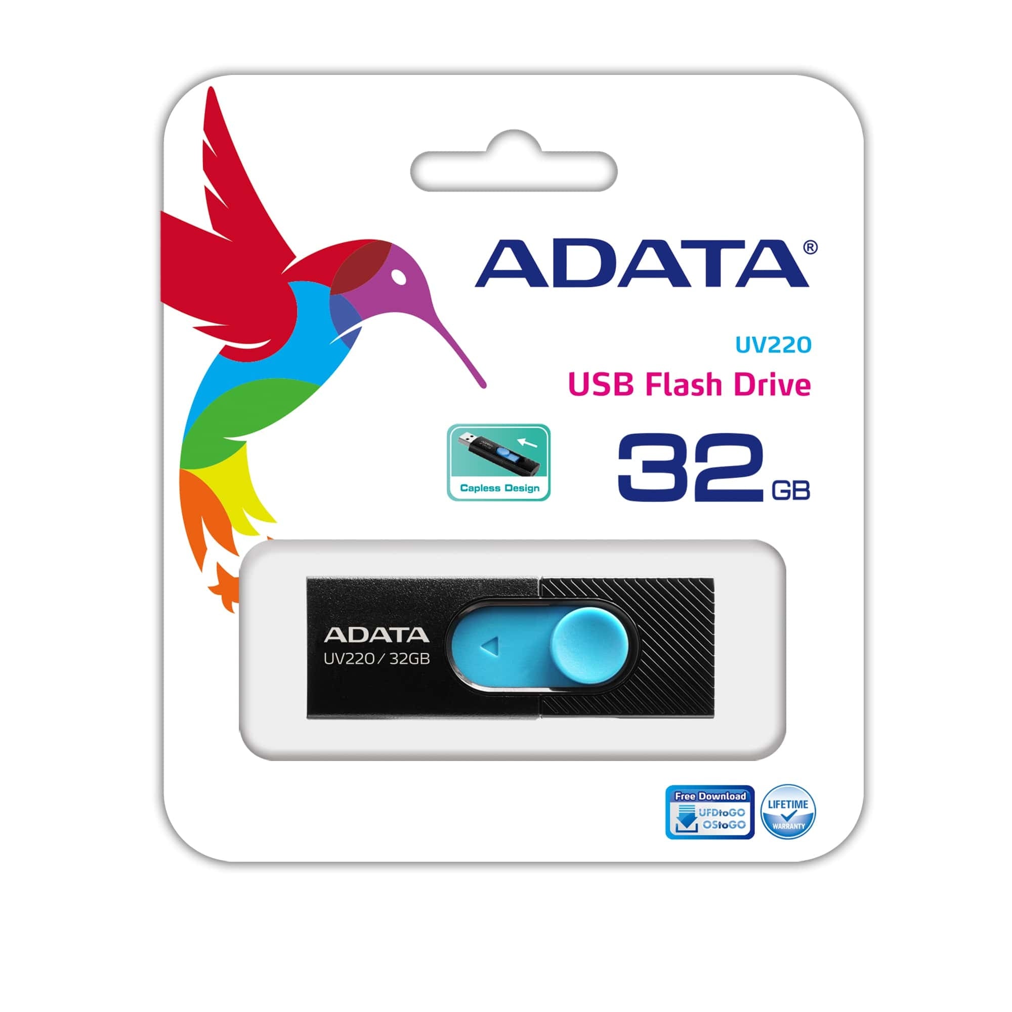 Memorias Usb Adata Uv220 Negro 32 Gb