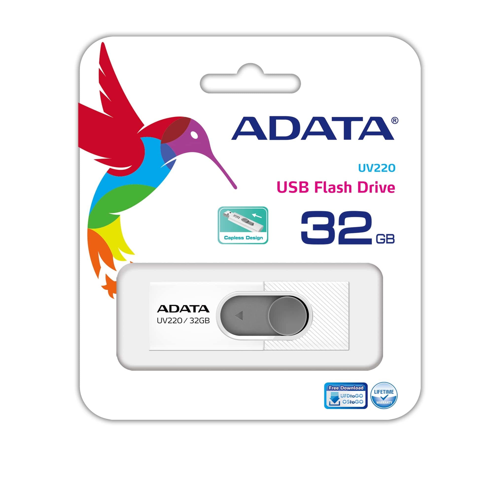 Memoria Usb Adata Uv220 Color Blanco 32 Gb 2.0