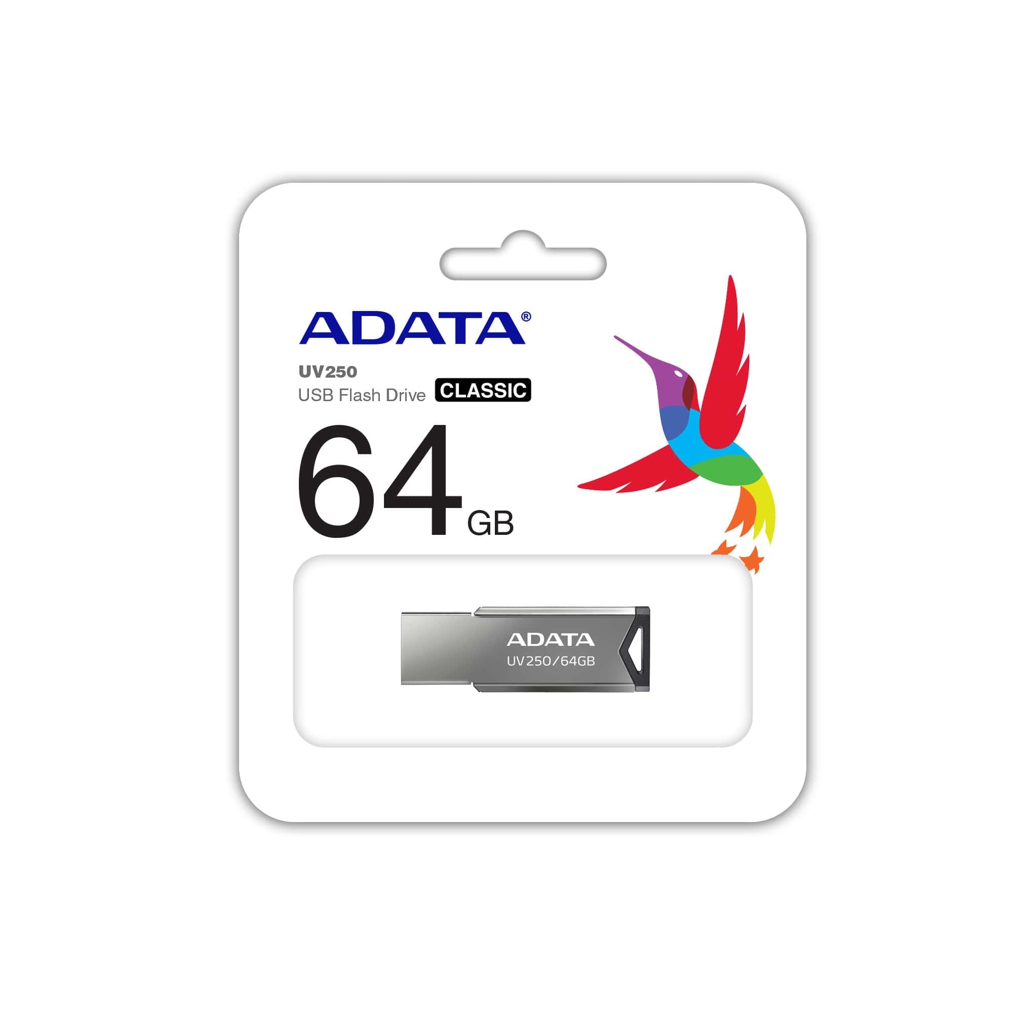 Memoria Adata Auv250-64G-Rbk Usb 2.0 64Gb Uv250 Resistente Al Agua Polvo E Impactos.