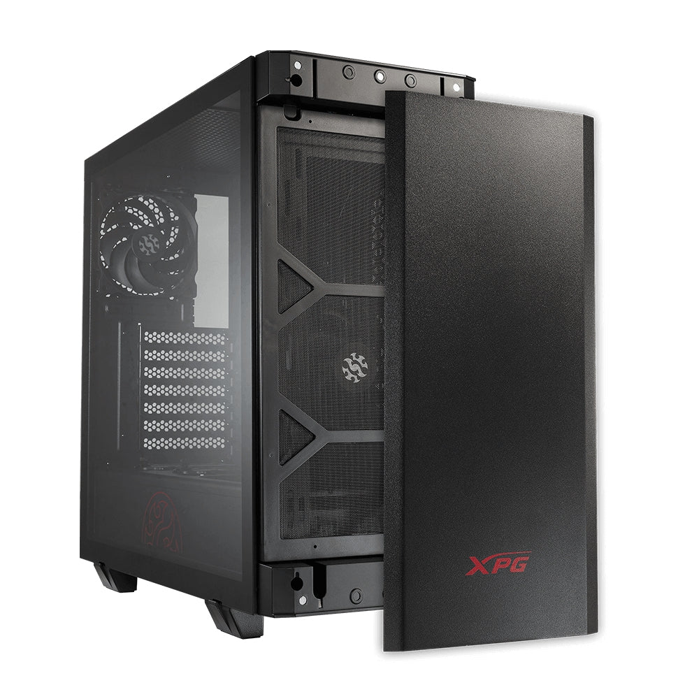 Gabinete Gamer Xpg Invader Black Cristal Templado Atx Usb 3.0 Audio Hd - Color -Negri