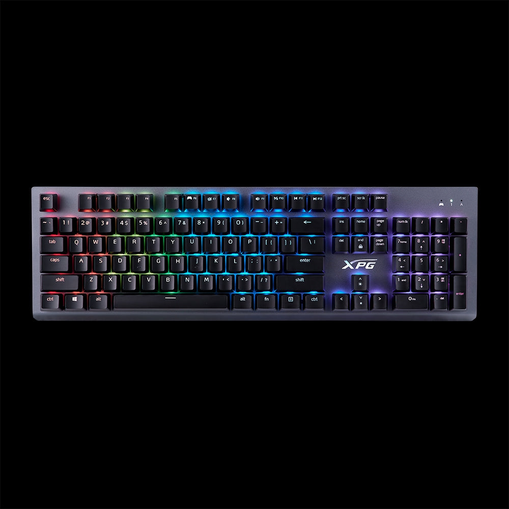 Teclado Mecánico Gaming Xpg Adata Mage Mage. Interruptores De Mecánicos Rojos Con Iluminación Rgb. Mage105Rd-Bkces