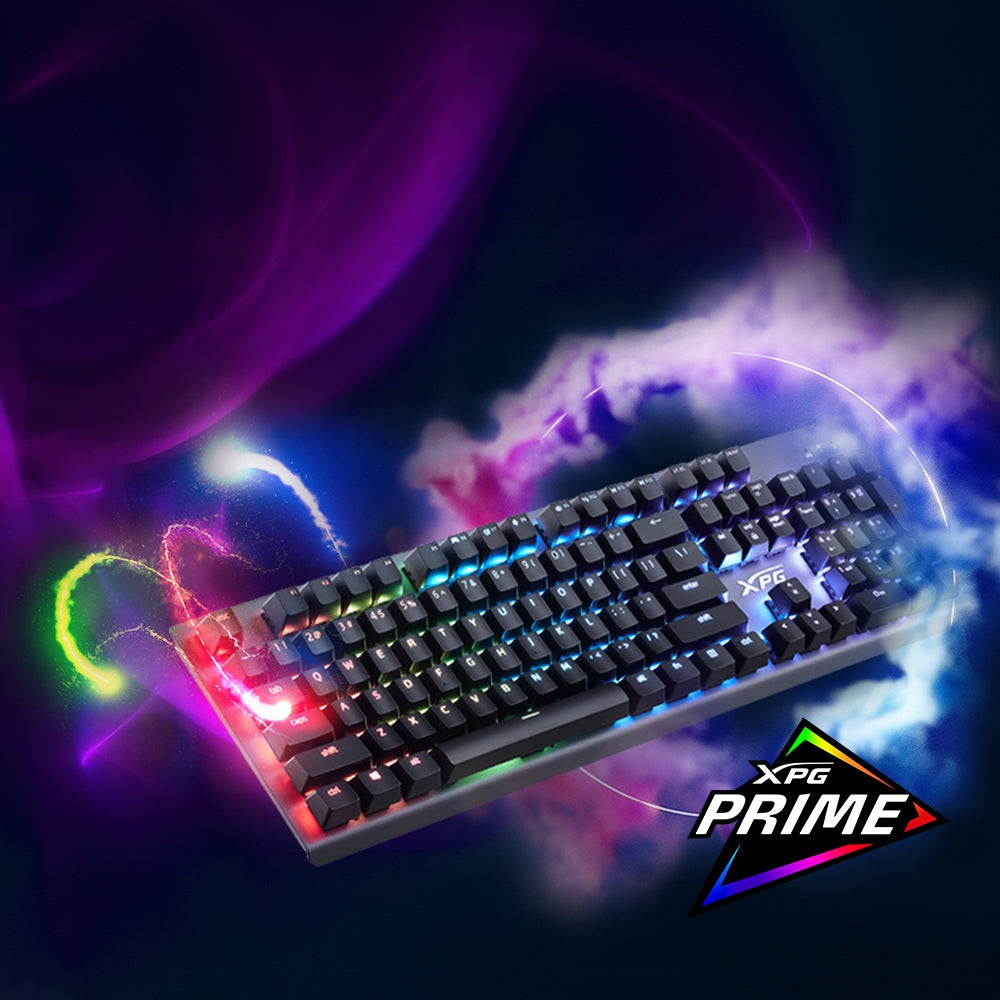 Teclado Mecánico Gaming Xpg Adata Mage Mage. Interruptores De Mecánicos Rojos Con Iluminación Rgb. Mage105Rd-Bkces