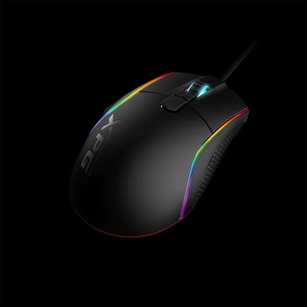 Mouse Xpg Primer-Bkcww Cable Trenzado Ultraligero Efectos De Iluminación Rgb