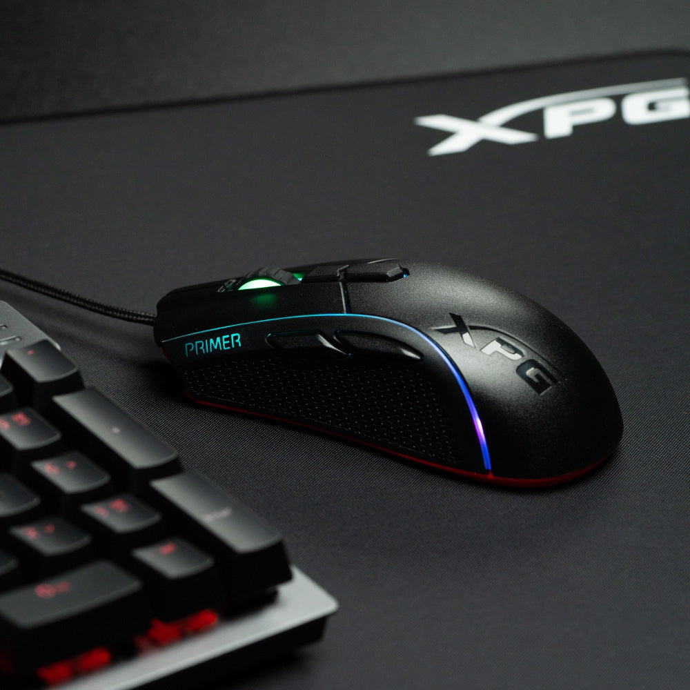 Mouse Xpg Primer-Bkcww Cable Trenzado Ultraligero Efectos De Iluminación Rgb