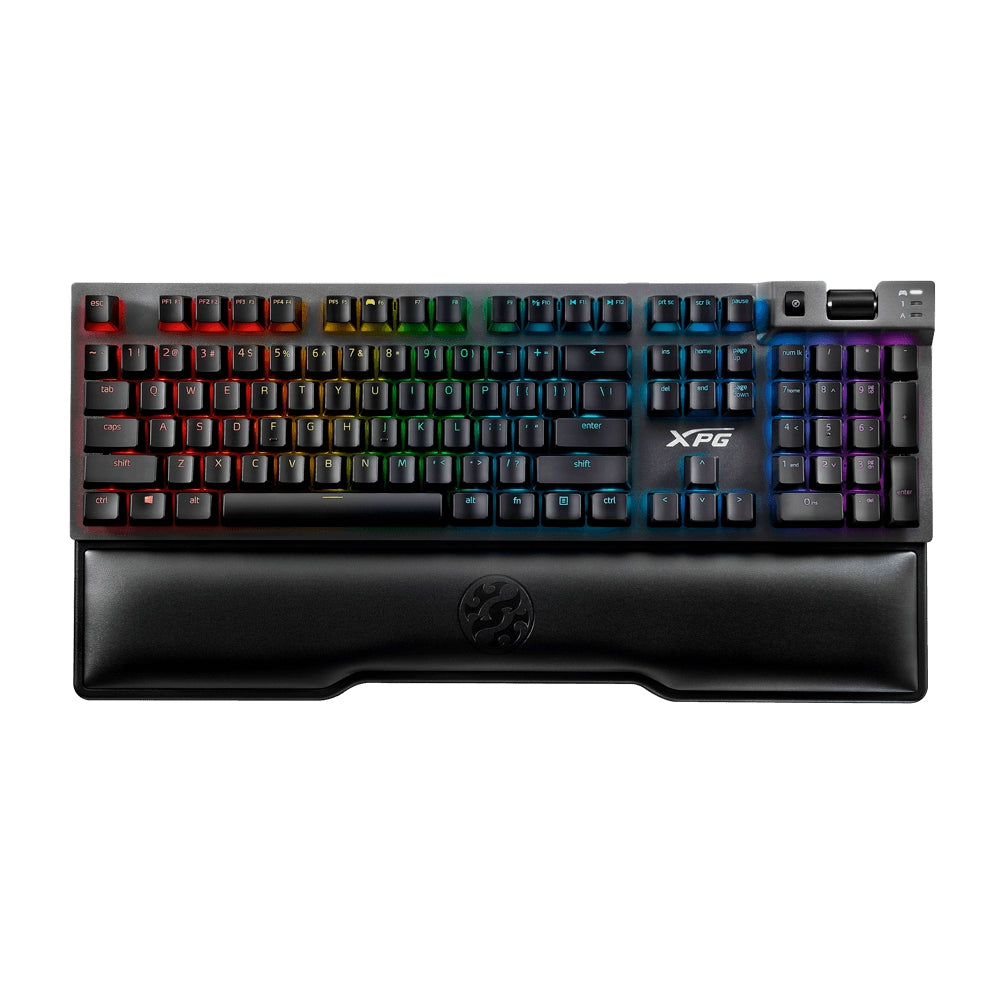 Teclado Gaming Mecánico Adata Summoner Cherry Red Mecanico Xpg Rgb Switch Reposa Muñecas