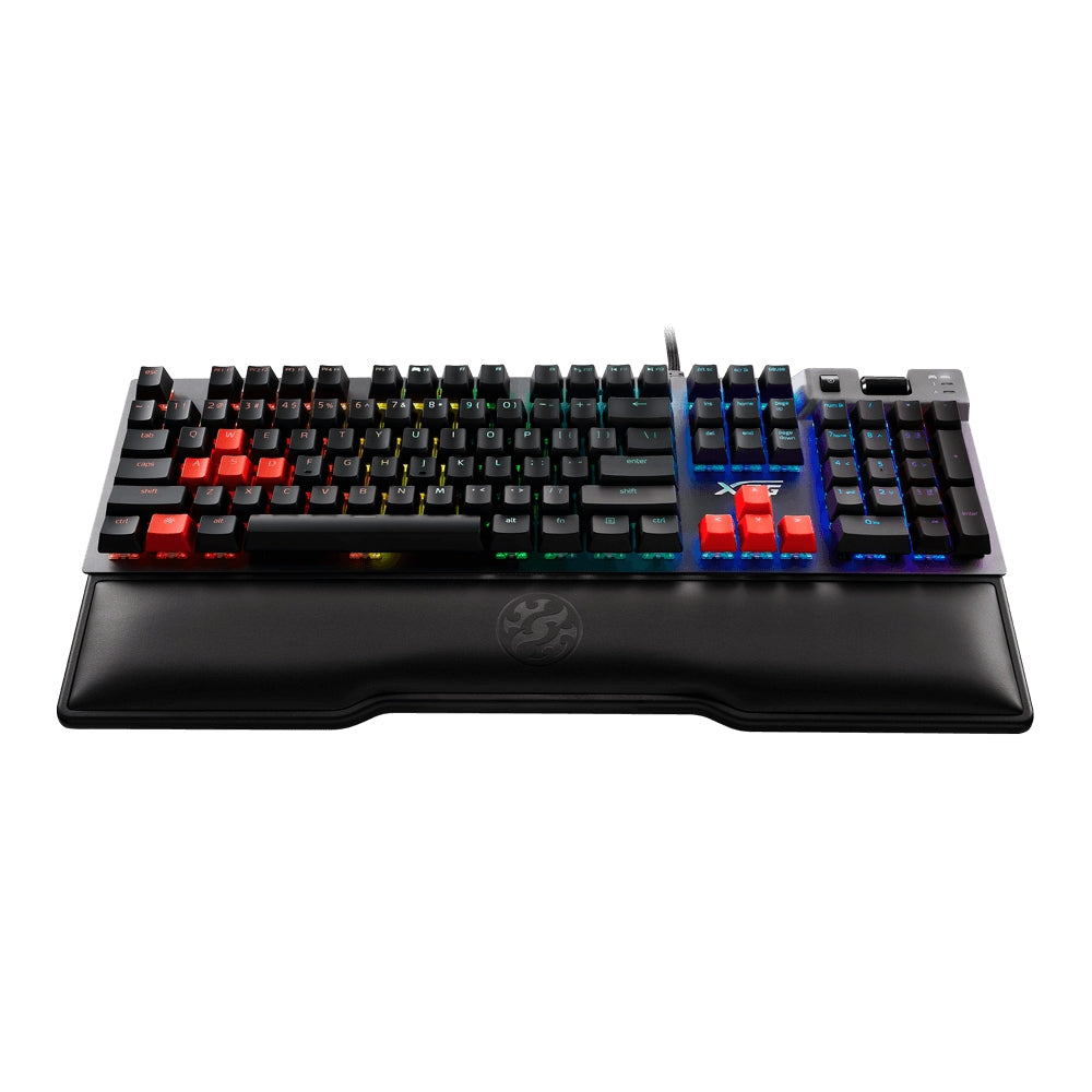 Teclado Gaming Mecánico Adata Summoner Cherry Red Mecanico Xpg Rgb Switch Reposa Muñecas