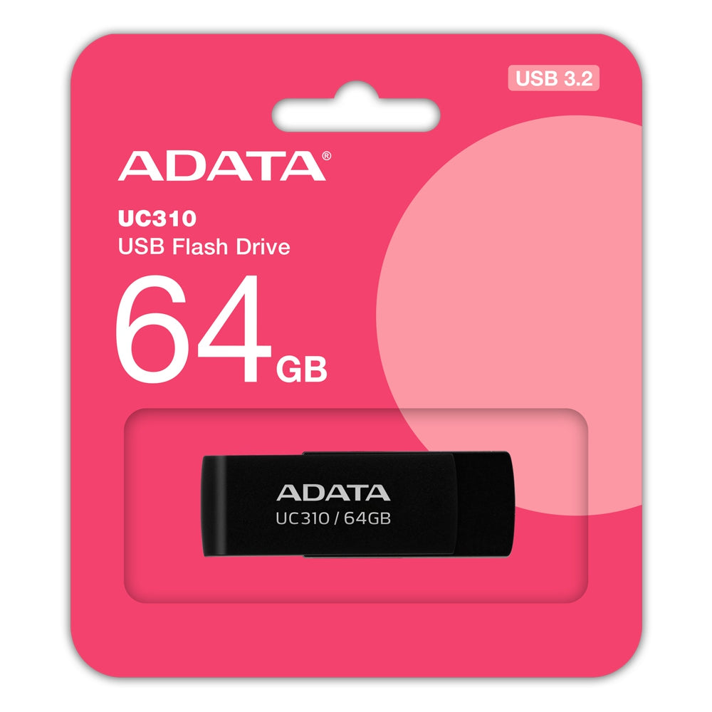 Memoria Flash Adata Uc310 64Gb Usb 3.2 Negro (Uc310-64G-Rbk)