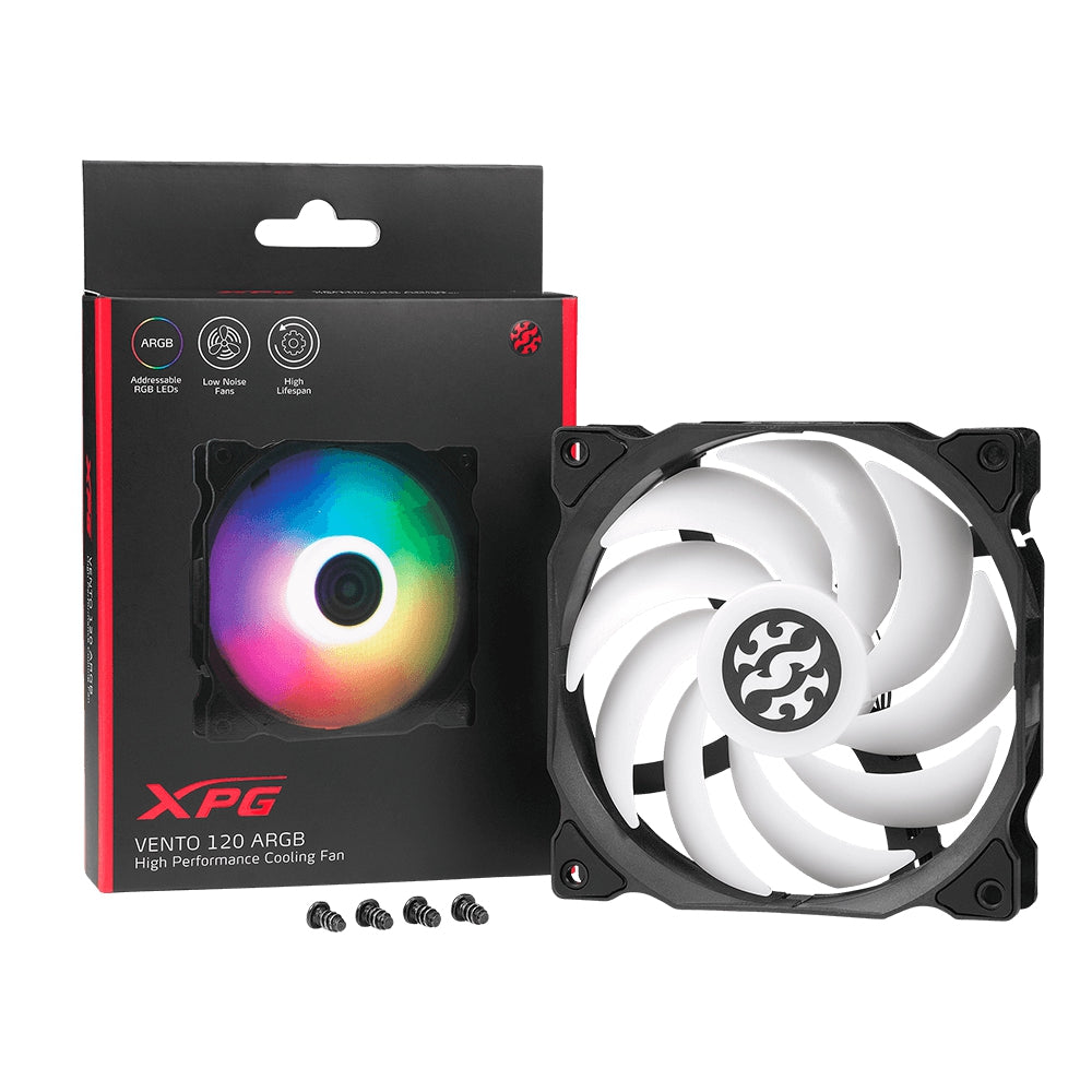 Ventilador Argb 120Mm Xpg Vento (Vento120Argb-Bkcww)