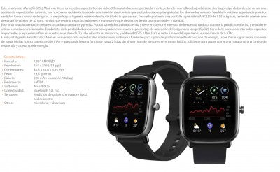 Smartwatch Amazfit Gts 2 Mini.