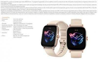 Smartwatch Amazfit Gts 3 3. Blanco