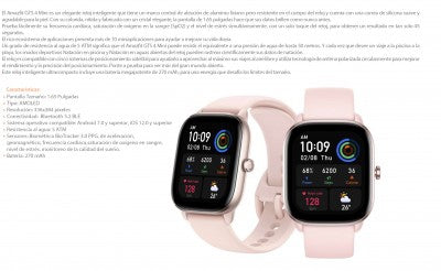 Smartwatch Amazfit Gts 4 Mini.