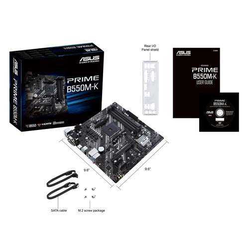 Motherboard Asus B550M-K Prime Zócalo Amd Am4 Para Procesadores De Escritorio Ryzen