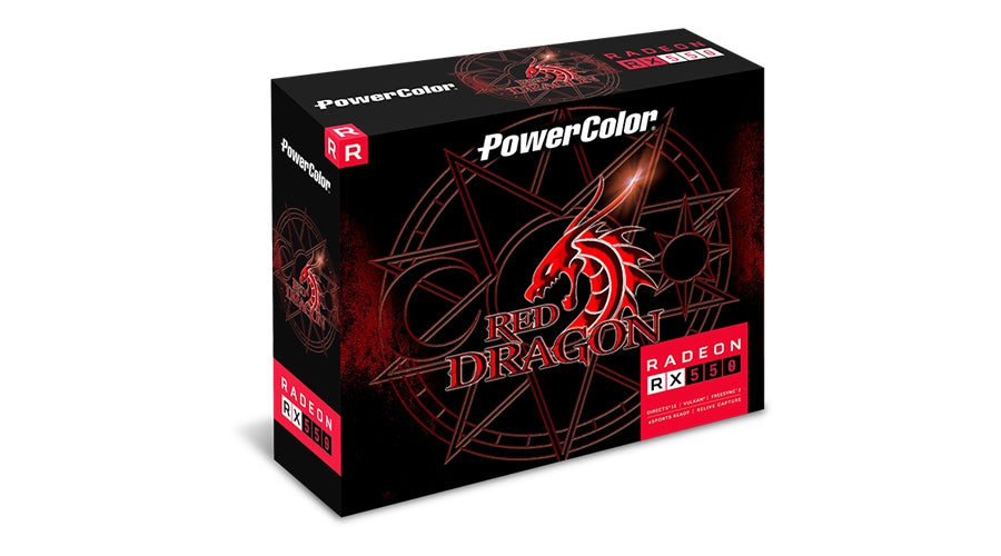 Tarjeta De Video Amd Gddr5 Powercolor Red Dragon Rx 550 4Gb