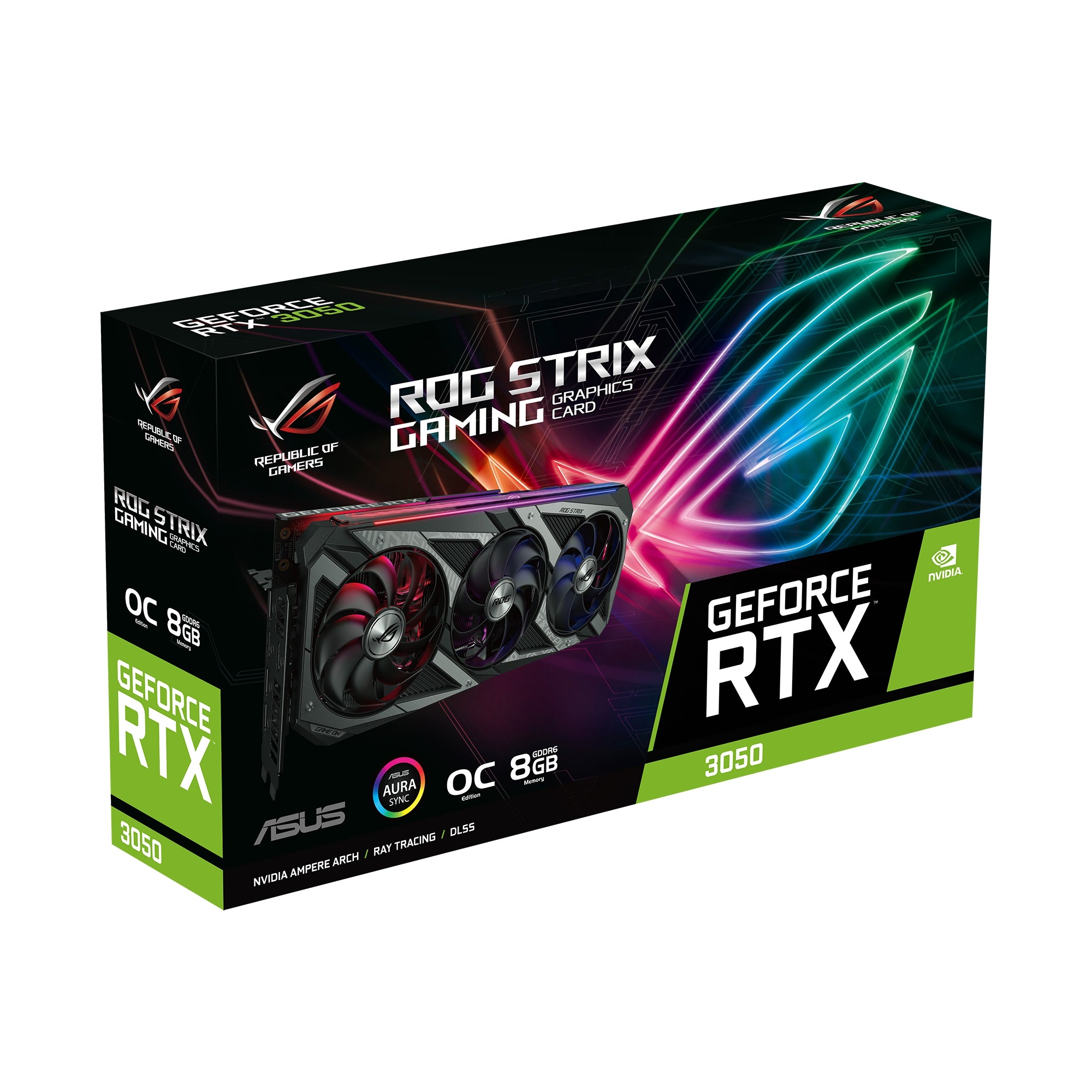 Tarjeta De Video Asus Rog-Strix-Rtx3050-O8G-Gaming 8Gb/Hdmi/Dp