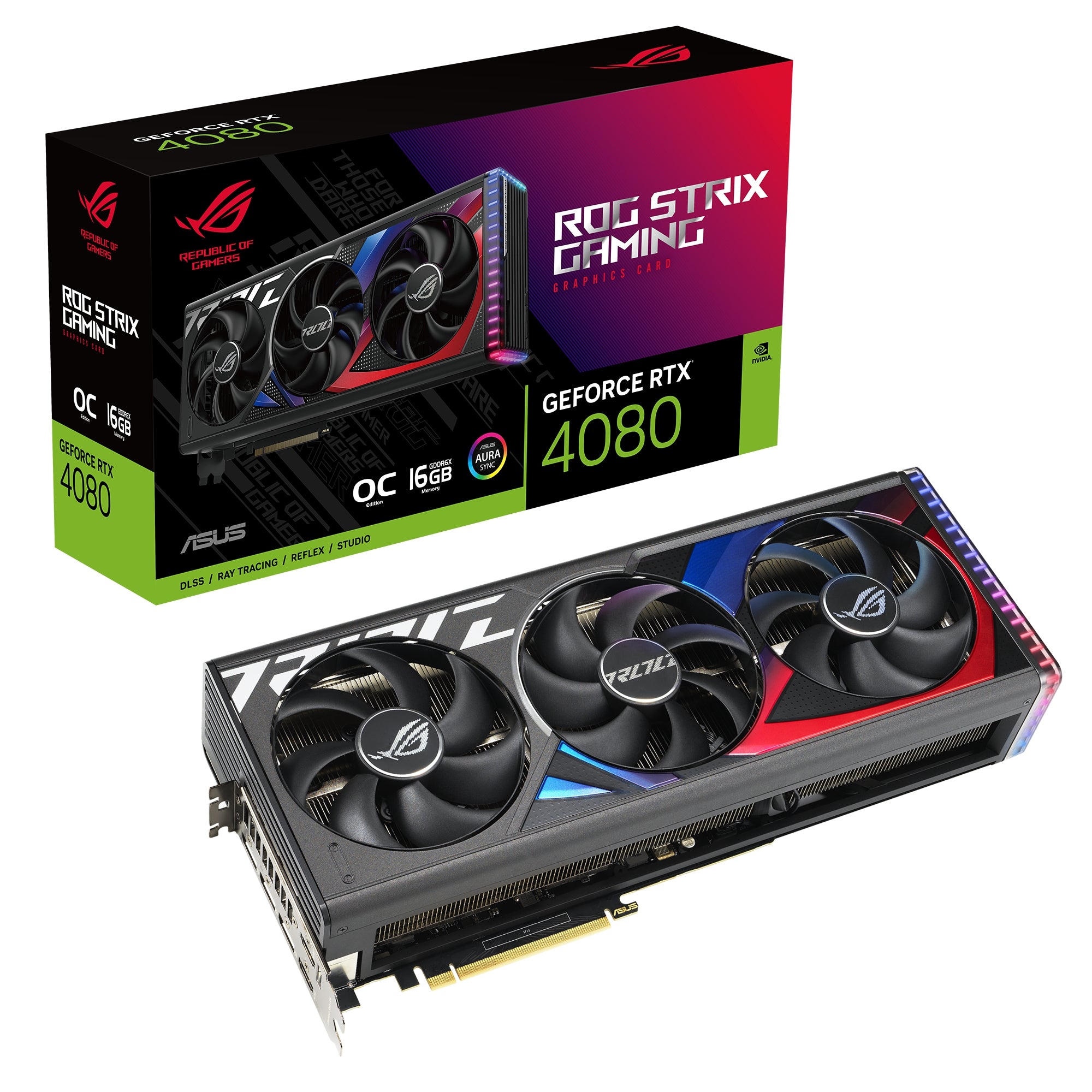 Tarjeta De Video Asus Rog-Strix-Rtx4080-O16G-Gaming Oc 16Gb Gddr6X/Dp