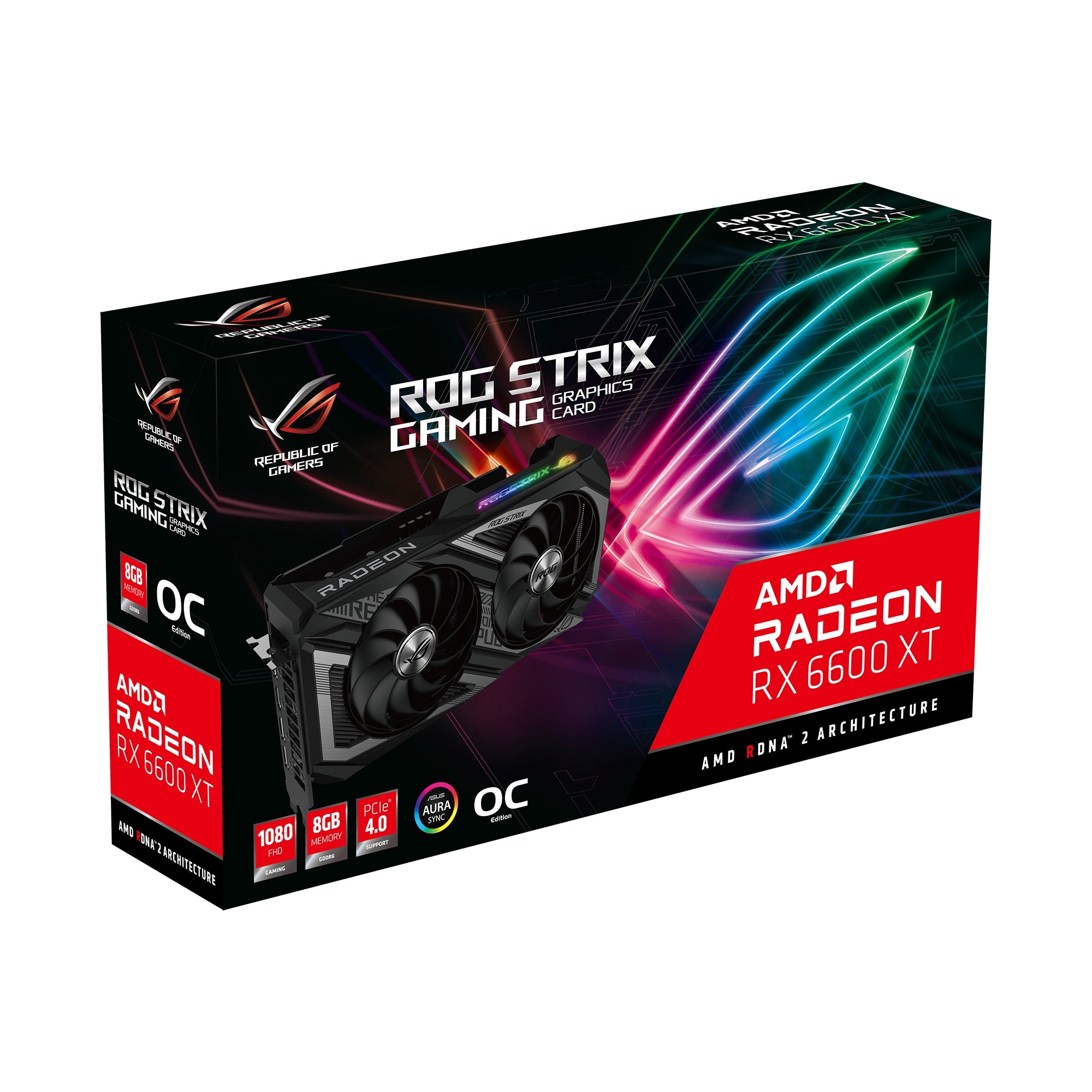 Tarjeta De Video Asus Rog-Strix-Rx6600Xt-O8G-Gaming 8Gb Gddr6Hdmi