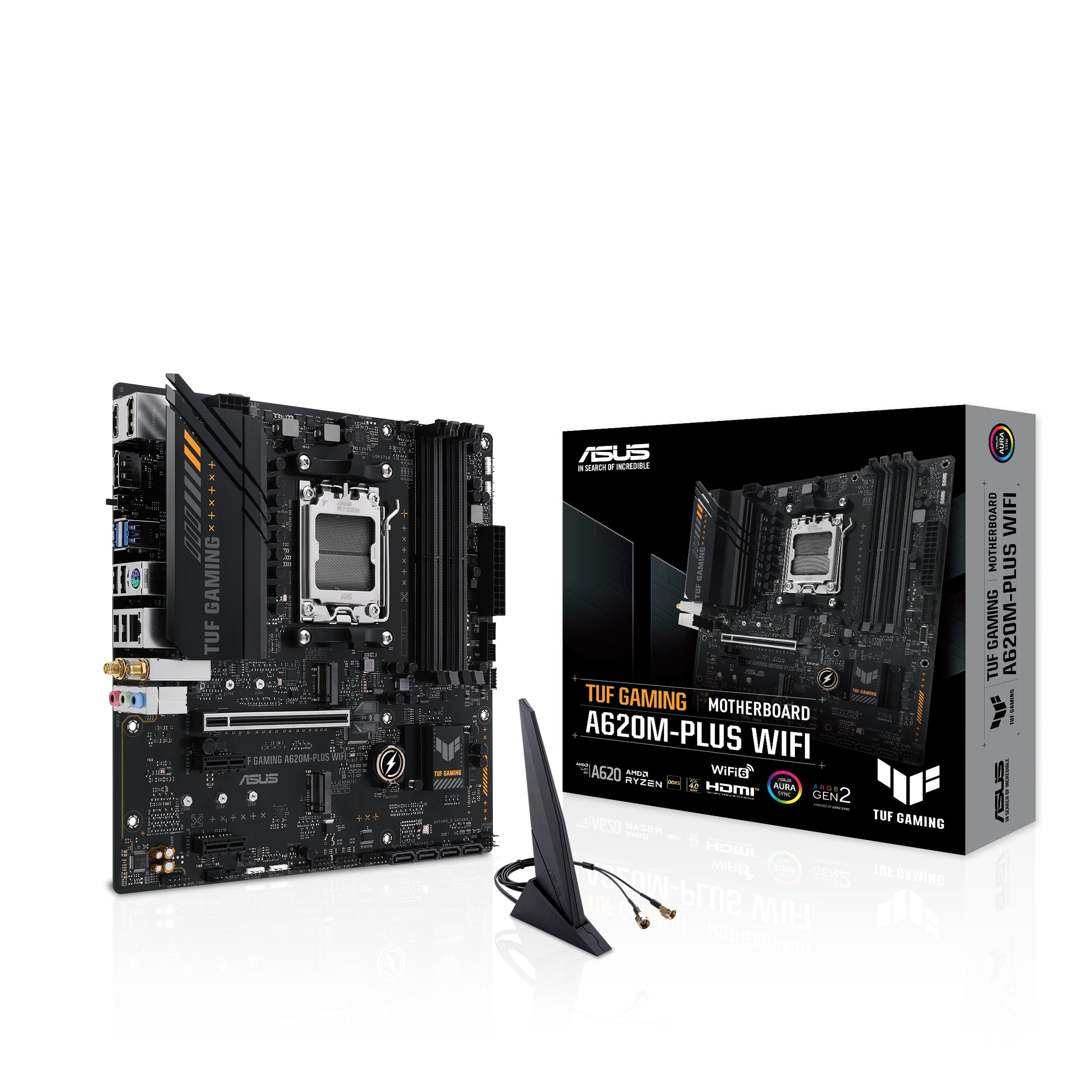 Tarjeta Madre Asus Tuf Gaming A620M-Plus Wifi Am5 Ddr5/Matx/M.2/Dp/Hdm