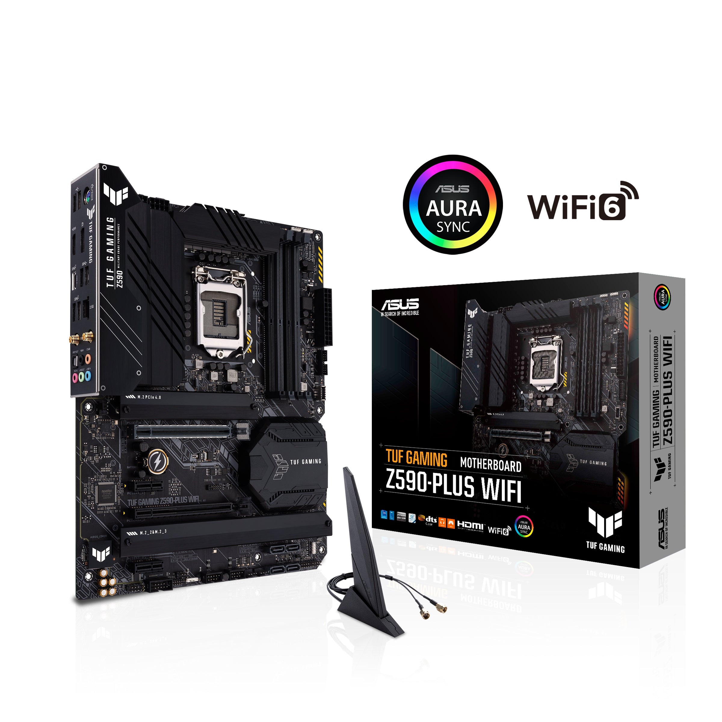 Tarjeta Madre Asus Tuf Gaming Z590-Plus Wifi /Lga 1200/Ddr4/Wi-Fi 6