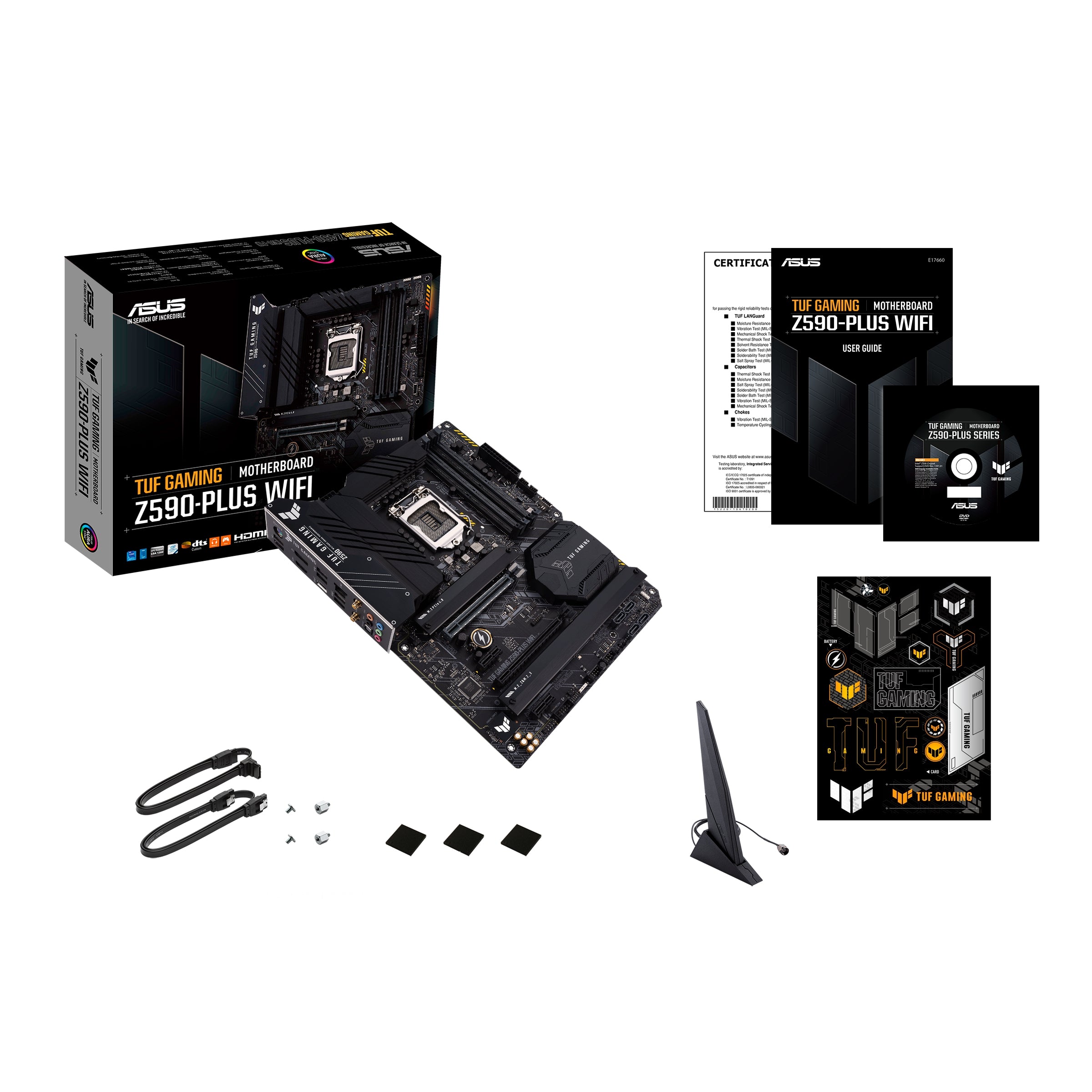 Tarjeta Madre Asus Tuf Gaming Z590-Plus Wifi /Lga 1200/Ddr4/Wi-Fi 6