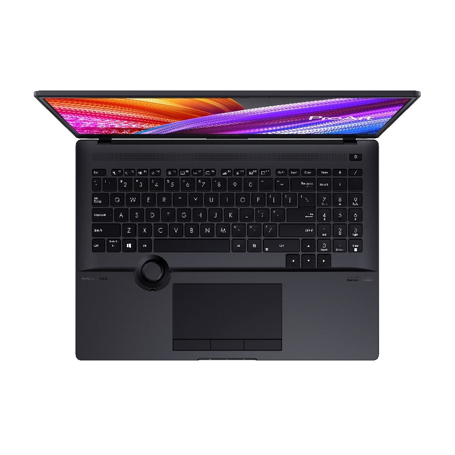 Laptop Asus Studiobook W5600Q2A/16 Pulgadas/Ryzen 7 5800H/16Gb/512Gb M.2 Nvme Ssd/Rj45/Nvidia Rtx A2000 4Gb/Lector De Huella/Grado Militar/Asus Dial/Negra/Pantone/Win11 Pro/1 Año Garantia Cs