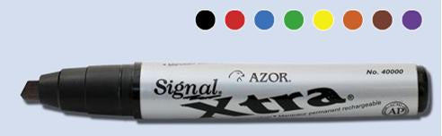 Marcador Azor 40001 Signal Xtra Negro. Punta Gruesa Cincel De 6Mm. Paquete Con 12 Piezas.