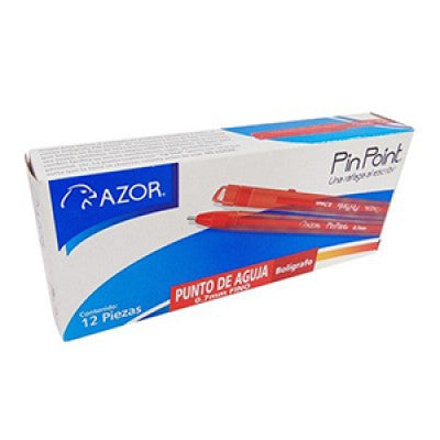 Pluma Pinpoint Azor 6810Ro Rojo Paquete De 12 Piezas