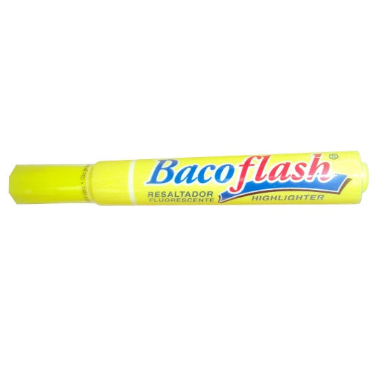 Resaltador Baco 99341 Bacoflash Amarillo. Plegadiza Con 12 Piezas