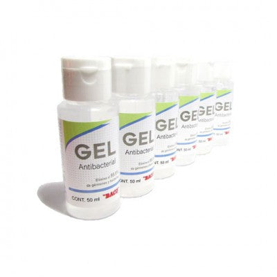 Gel Antibacterial Baco Gl-001 Gl-001. Alcohol 70%. Plegadiza Con 10 Frascos De 50 Ml.