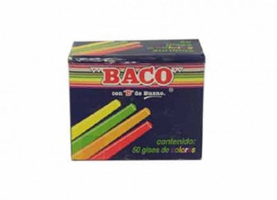 Gis De Color Surtido Baco Gs006 Con 50 Piezas